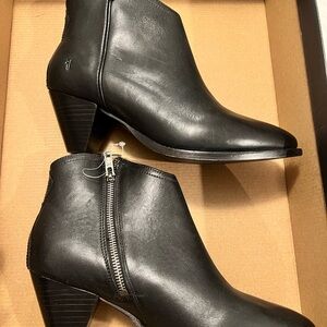 Frye Black Heeled Ankle Boots